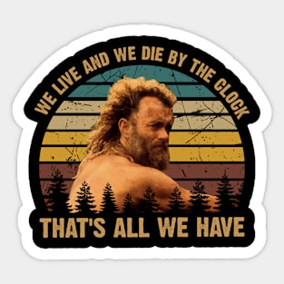 Tom Hanks Alone Visualizing 'Cast Away' Journey Sticker